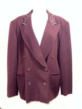 VTG 80s Flair Old Money Escada by Margaretha Ley Blazer w/Embroidery Women's 40